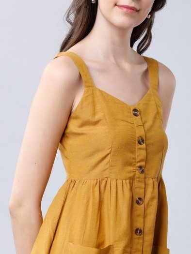 Knee Length Party Wear dungaree dress