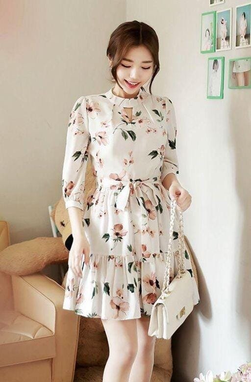 Floral Printed Party wear western dress