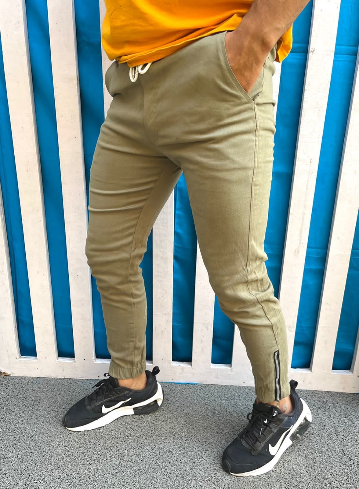 Men's Stylish Ribbed Bottom Trouser - Evilato