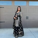 Party Wear black Kurti Sharara For Wedding