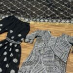 Party Wear black Kurti Sharara For Wedding