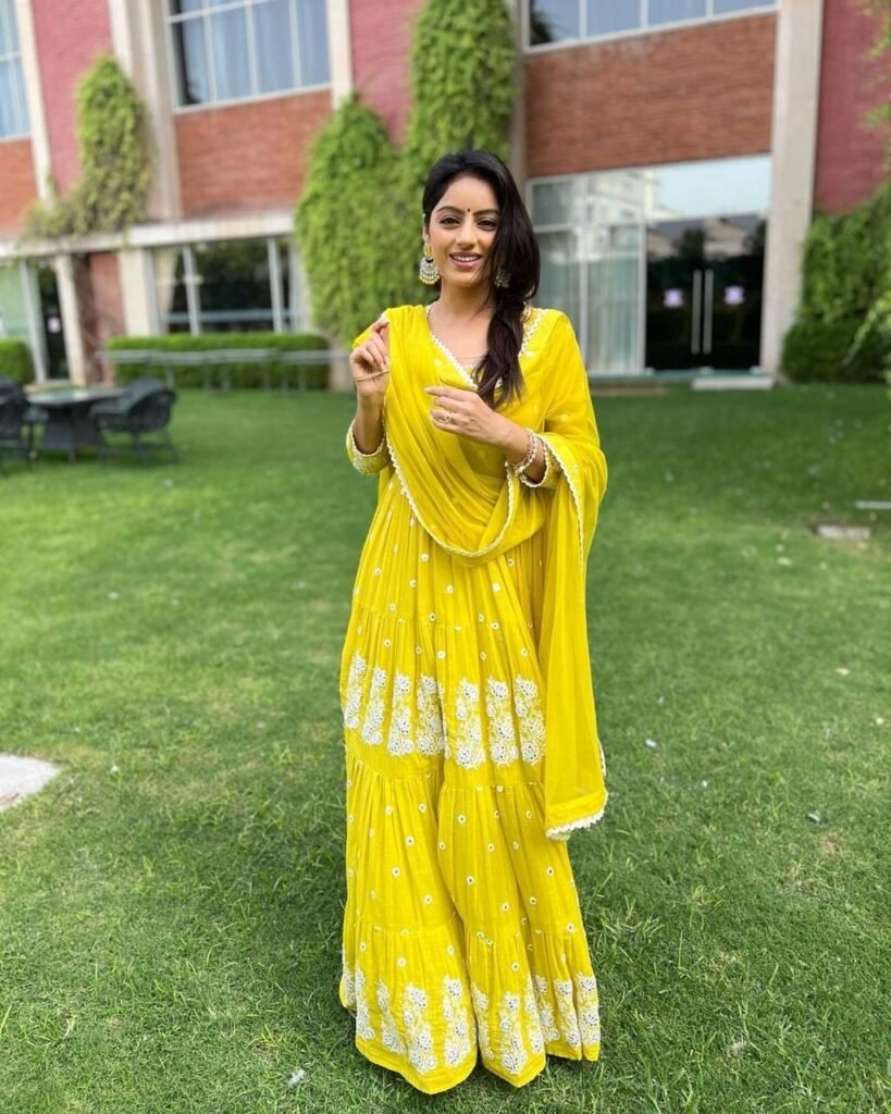 Yellow Outfit For Haldi Function For Bride Evilato 2371