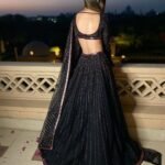 Fancy Party Wear Black Lehenga Choli with Dupatt