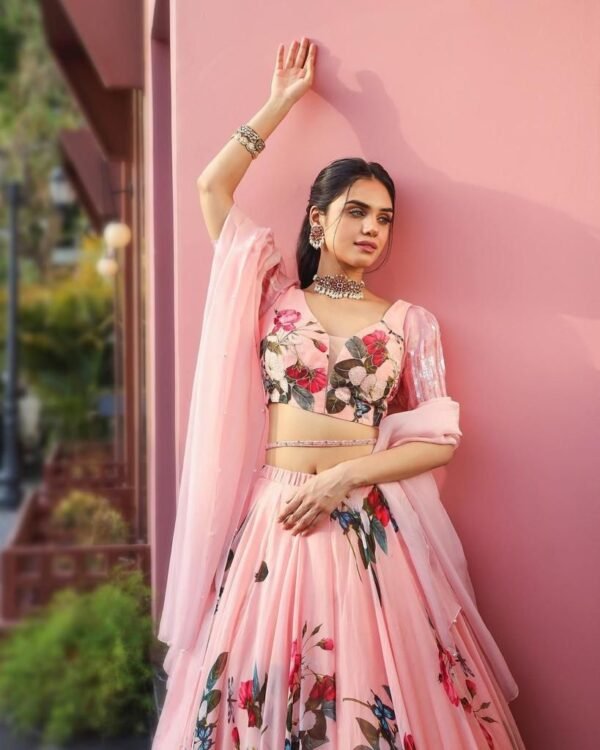 Party Wear Fancy Printed Striched Lehenga Choli