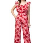 Floral Printed Jumpsuit For Girls