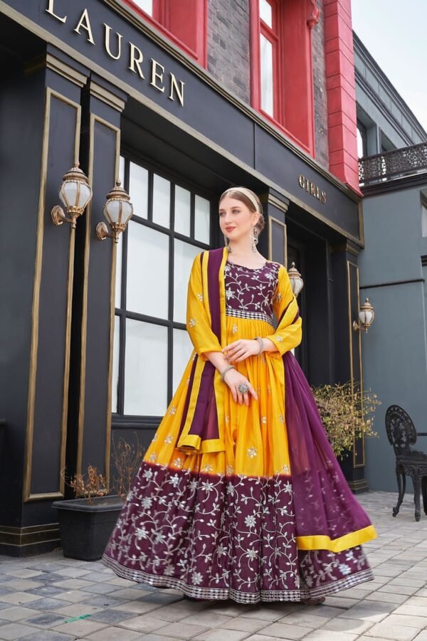 Beautiful Gown For Haldi Function For Bride