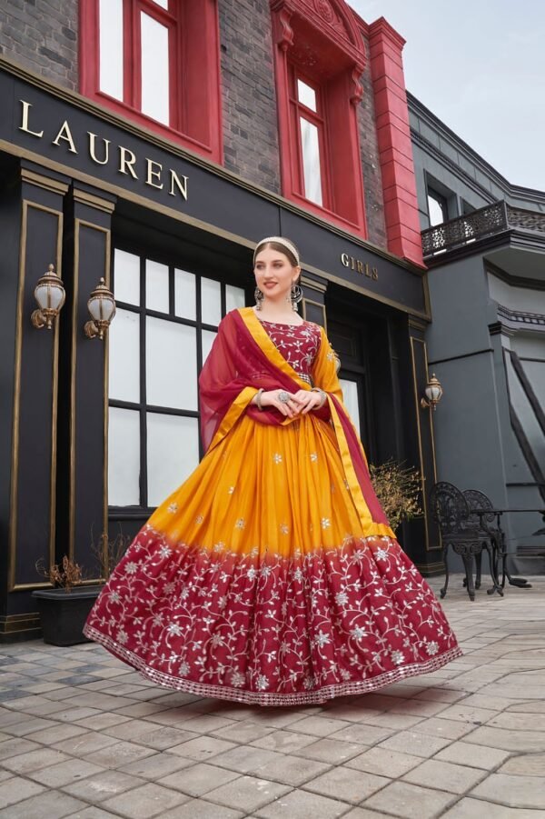 Beautiful Gown For Haldi Function For Bride