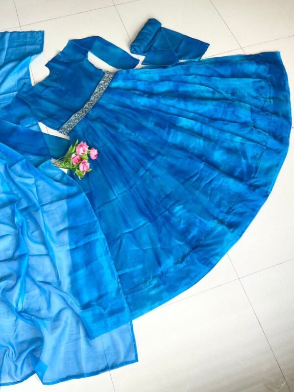 Party Wear Organza Suit With Dupatta & Pant