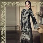 Party Wear Black Kurti Sharara With Embroidery Work