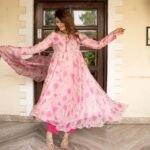 Printed Designer Anarkali Gown For Wedding Function