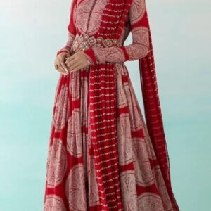 Printed Designer Party Wear Gown with Dupatta For wedding
