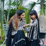 Party Wear Mother Daughter Kurti Sharara Combo