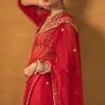 Latest Designer Red Saree For Wedding Function