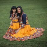 Navratri lehenga choli for mother and daughter