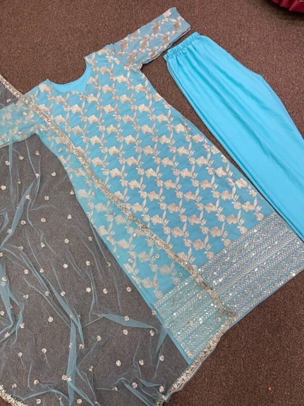 Party Wear Kurti Pant Set For Wedding Function