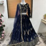 Velvet Lehenga Choli For Wedding in winters