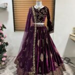 Velvet Lehenga Choli For Wedding in winters