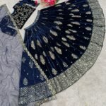 Velvet Lehenga Choli For Wedding in winters