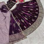 Velvet Lehenga Choli For Wedding in winters