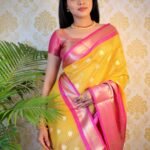 Yellow Party Wear Saree For Wedding Function