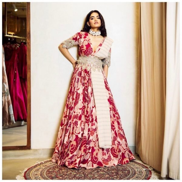 Party Wear Wedding Gown With Dupatta