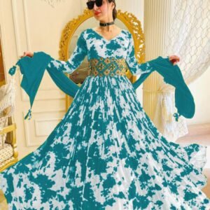 Designer Gown With Dupatta At best price