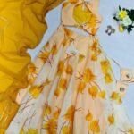 Organza Designer Lehenga Choli For Girls