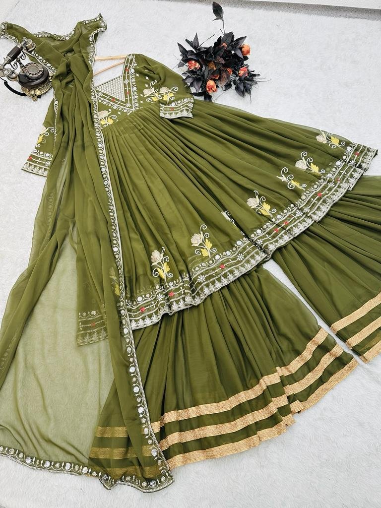 Mehndi outfits sale for brides online